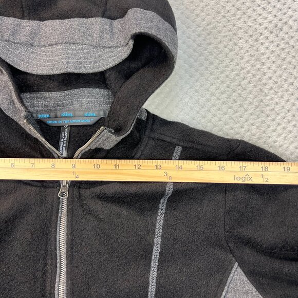 Kuhl Womens Alfpaca Hoodie Fleece Full Zip Black/Gray Outdoor Warm Wear Medium - Picture 11 of 16